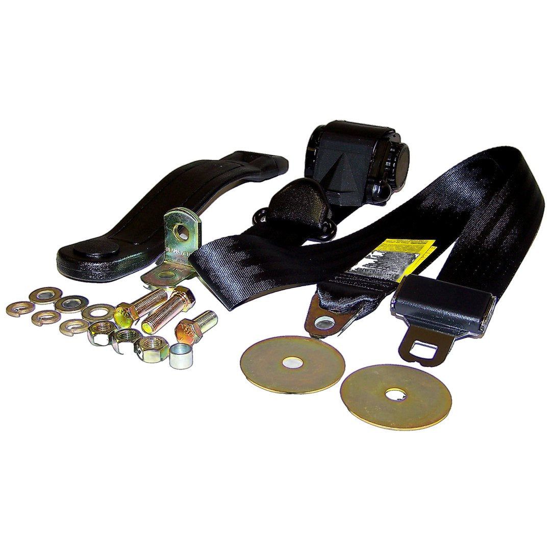 Crown Automotive BELT3B Black Three-Point Seat Belt Set - image 2