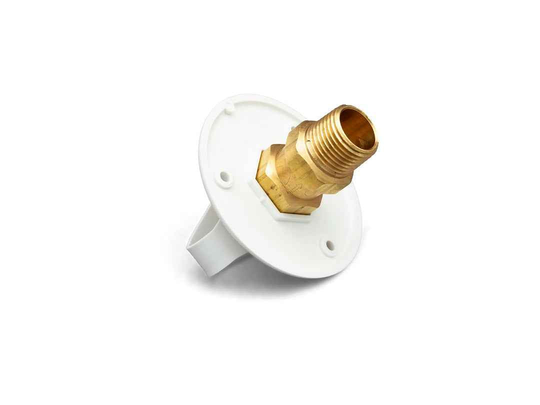 B&B Molders 94234 Flush-Mount Fresh Water Inlet - White Brass