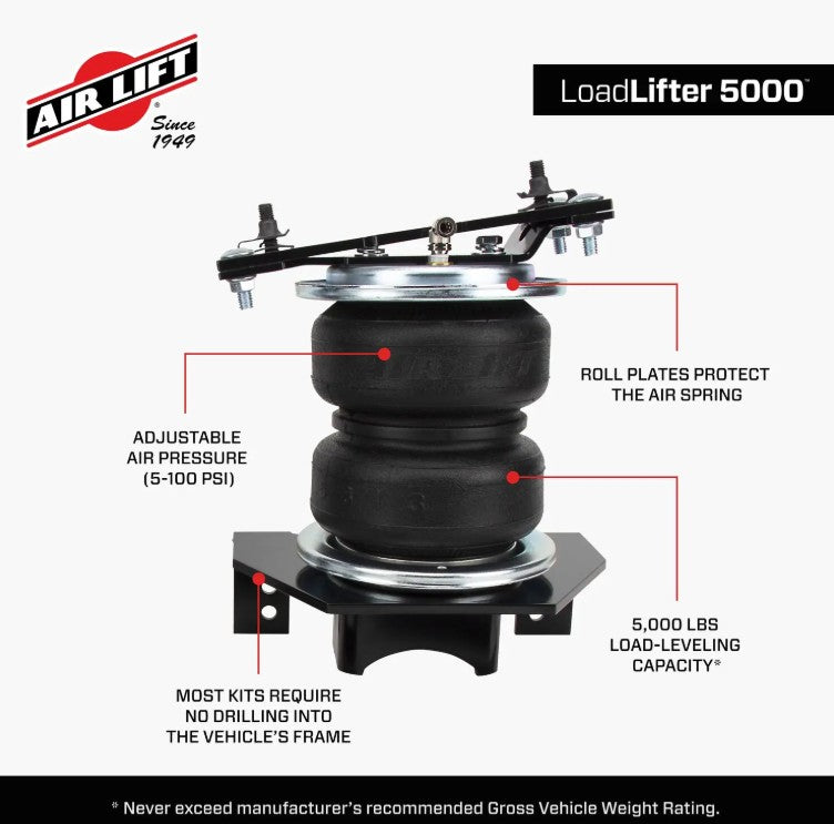 Air Lift LoadLifter 5000™ Frame Mount 5000 Pound Helper Spring Kit 57386 - image 5