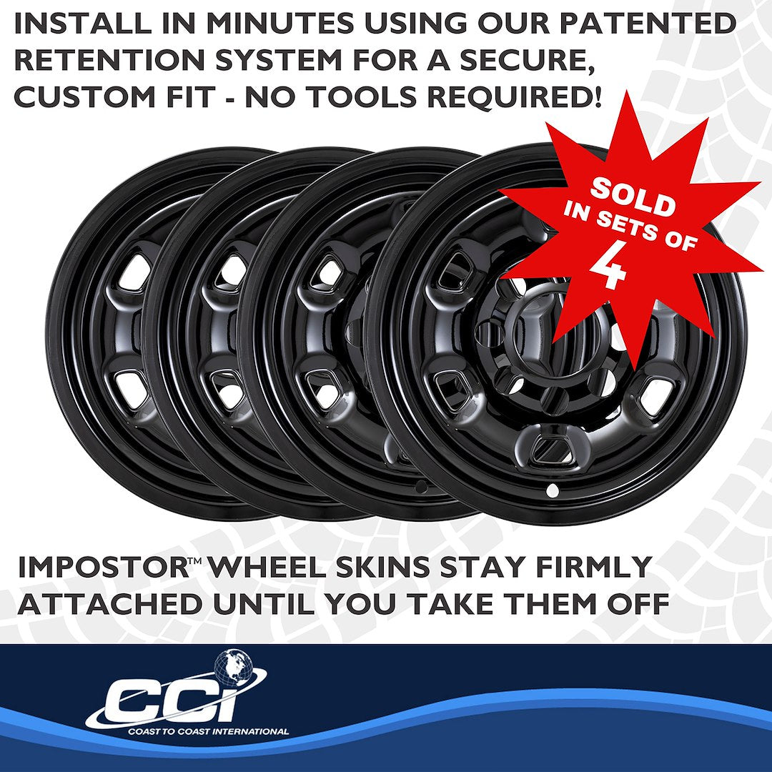 Coast To Coast IMP94BLK Gloss Black 17-Inch Wheel Skins - image 5