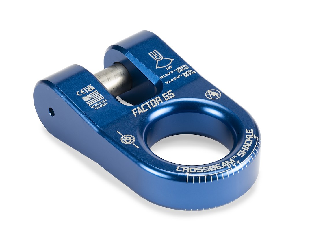 Factor 55 00054-02 Blue Crossbeam Winch Shackle
