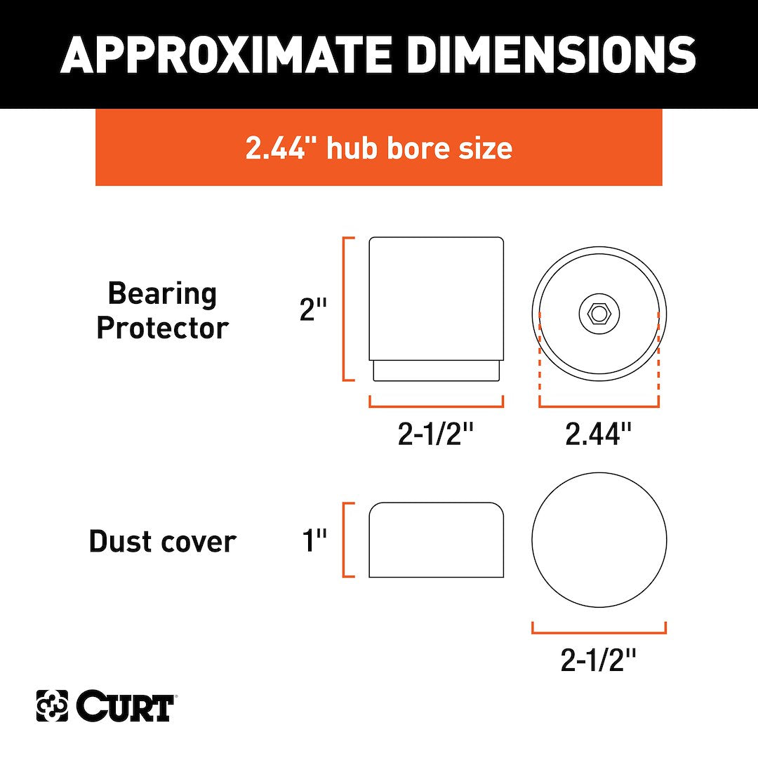 Curt 22244 Trailer Wheel Bearing Protector - image 4