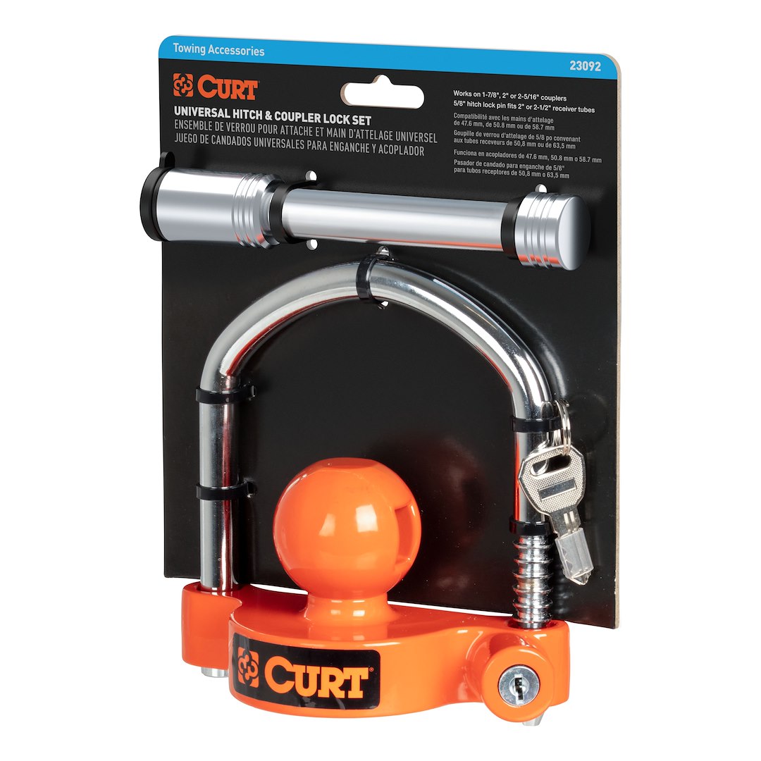 CURT 23092 Orange Ball-and-Clamp Coupler Lock - image 2