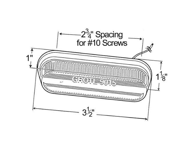 Grote Industries 3-1/2 Inch Length X 1-1/8 Inch Width (45252)