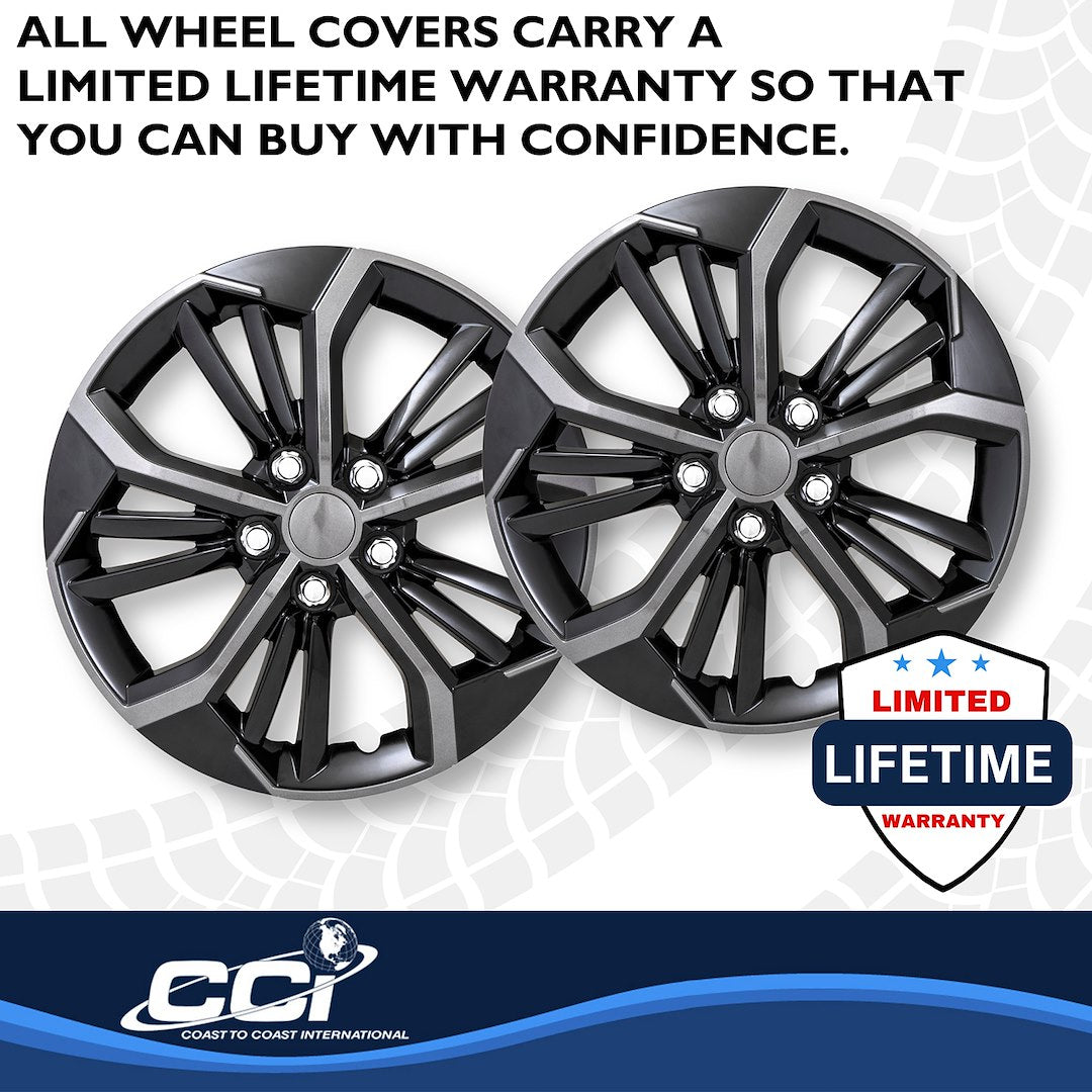 Coast To Coast 56716CB Black/Silver 16-Inch Wheel Covers - image 4