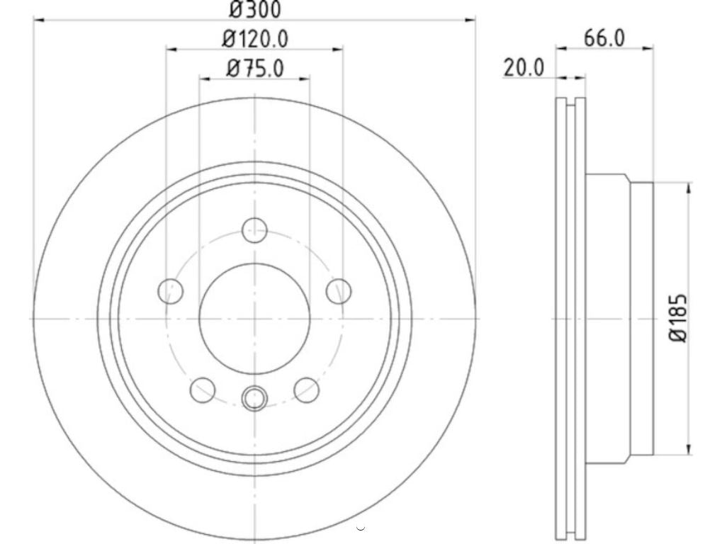 Hella 355123152 Vented Disc Brake Rotor