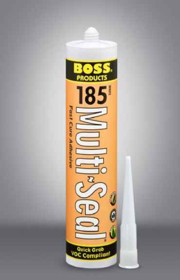BOSS 185 Multi-Seal Adhesive Sealant – White – 9.5 Oz Cartridge