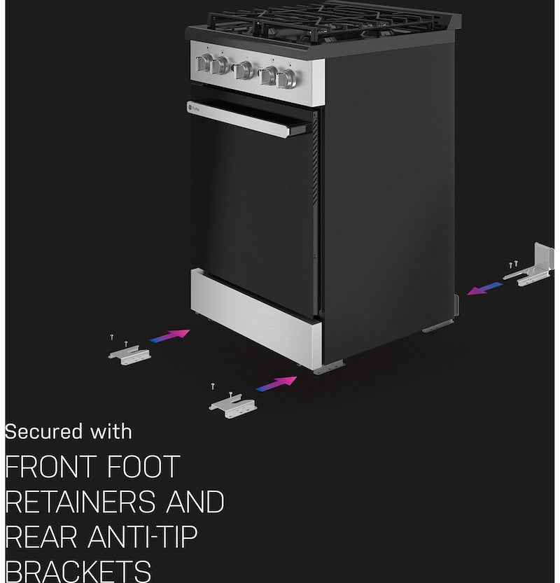 GE Profile PLS624RTSS RV Propane Range 24" 4 Burner with Oven – Electronic Ignition
