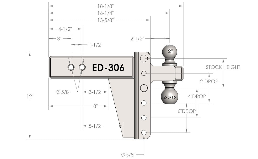Bulletproof Hitches Ed306 Trailer Hitch Ball Mount - image 9