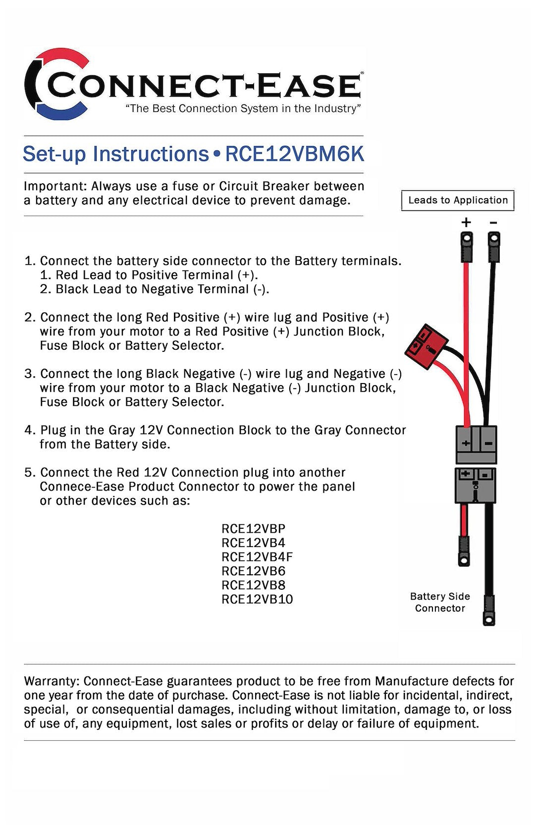 Connect-Ease Rce12vbm6k Battery Connection Harness - image 5