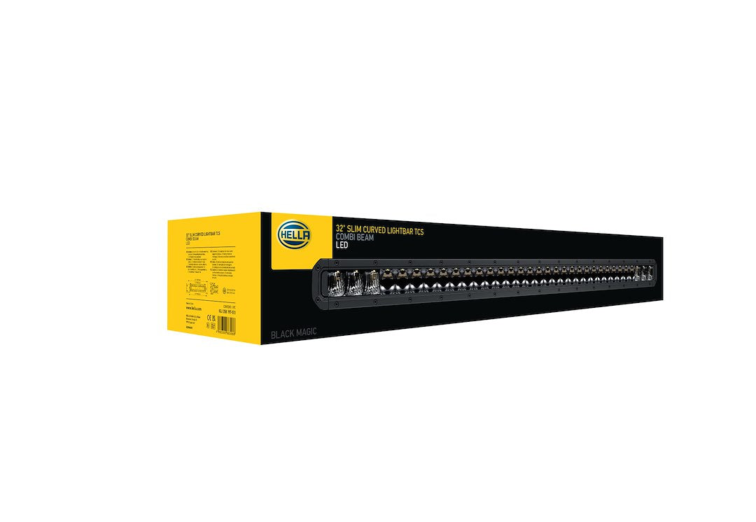 Hella 358197511 Black Magic Tough 32-Inch Curved Slim Light Bar