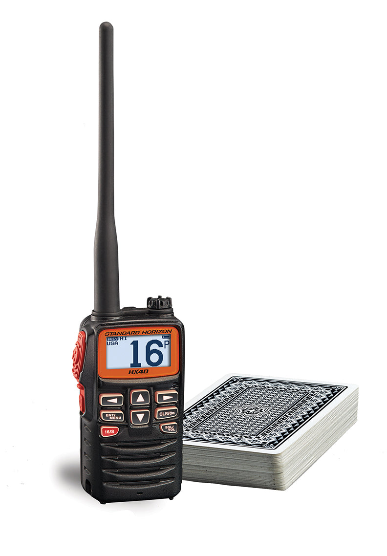 Standard Horizon HX40 Compact VHF Radio with FM Receiver