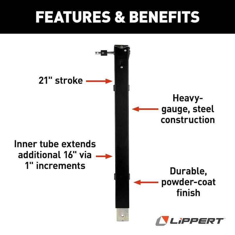 Landing Gear Lead Leg – Universal Fit 5th Wheel Replacement with Snap Pin