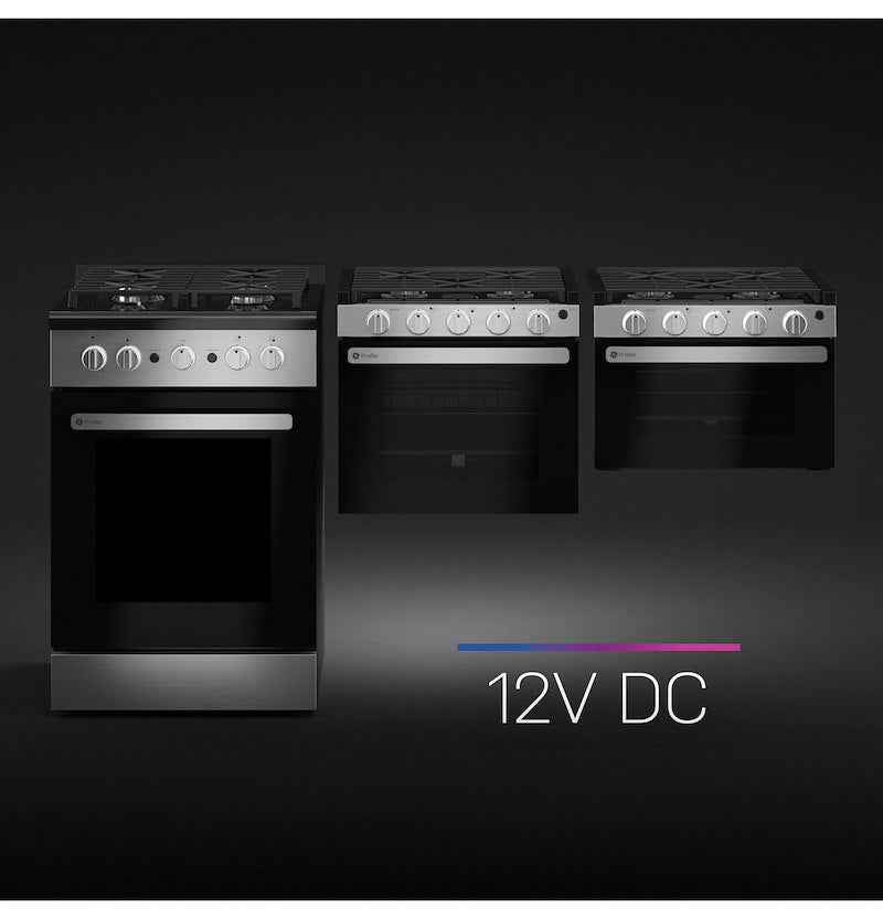 GE Profile PLS624RTSS RV Propane Range 24" 4 Burner with Oven – Electronic Ignition