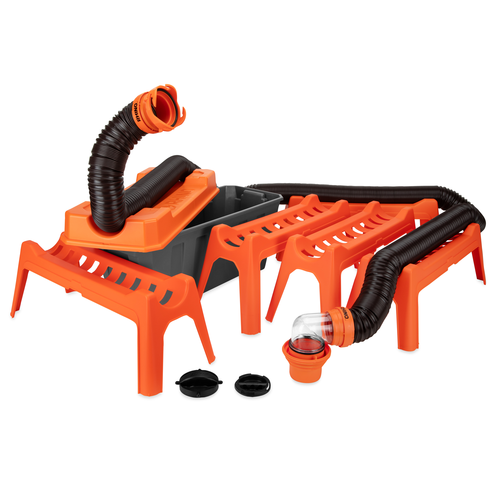 Camco 43075 RhinoFLEX 20' RV Sewer Hose Combo Kit with Storage Box & Hose Supports