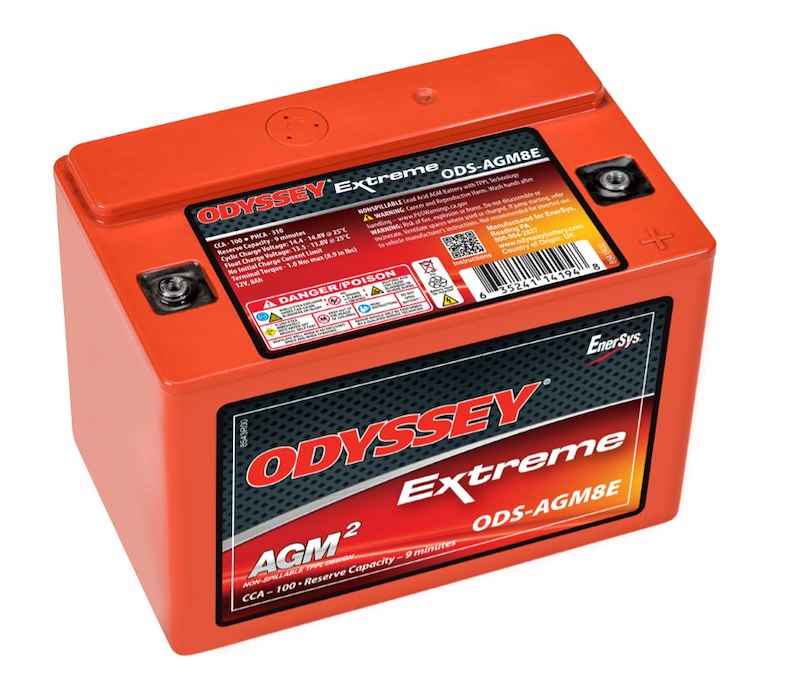 Odyssey Extreme Series AGM Battery ODS-AGM8E 12V 100 CCA Group 8
