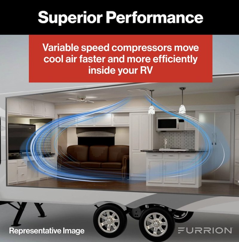 Furrion Chill Rooftop RV A/C with Heat Pump 18000 BTU FACR18HEDA-BL-AM
