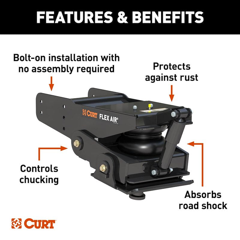 Lippert Flex Air Fifth Wheel Pin Box 369535 – 21000 lb Air Ride King Pin Coupler