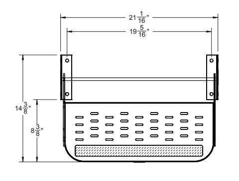 Single Manual RV Step – 20" Wide, Powder-Coated Steel SMFP-1120
