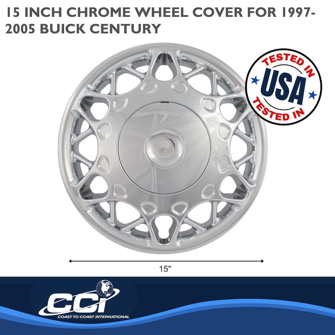 Coast To Coast 44115C Century 15-Inch Chrome Wheel Covers - image 2