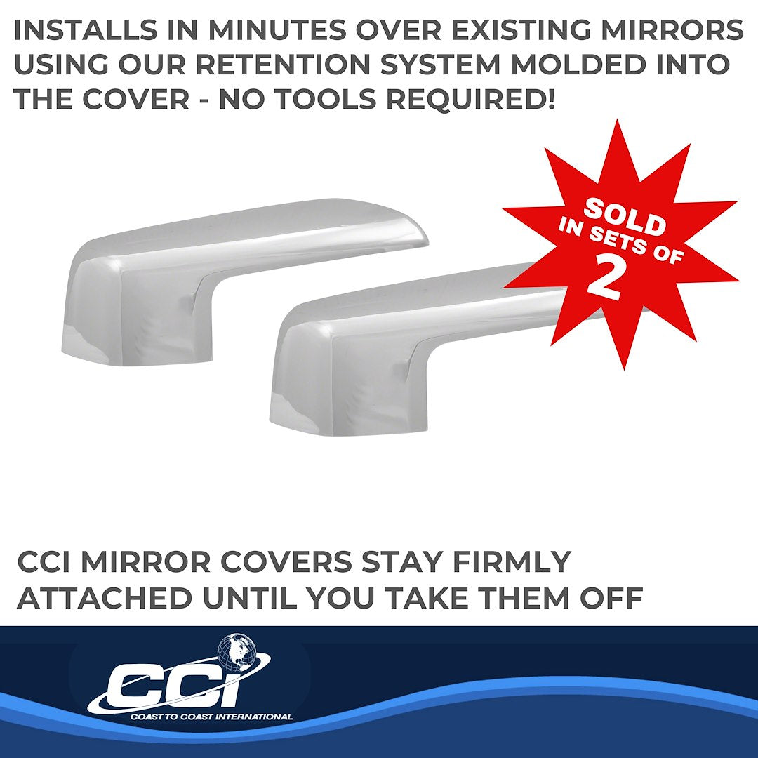 Coast To Coast MC67536R Silverado/Sierra Chrome Mirror Tops - image 3