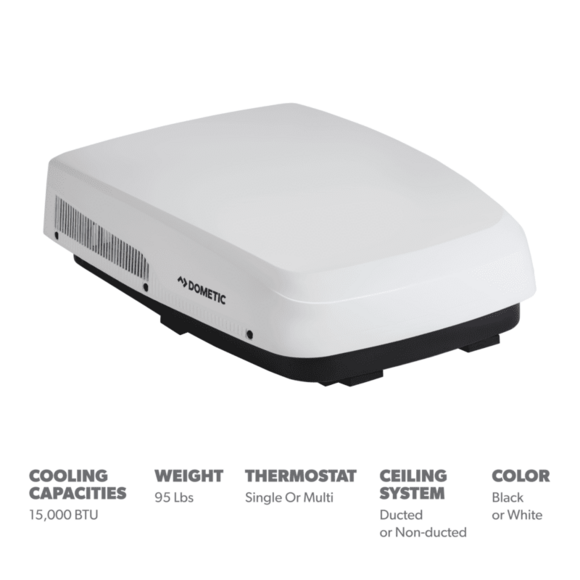 Dometic FreshJet 5 Rooftop RV Air Conditioner 15000 BTU White FJX5557MWHCS