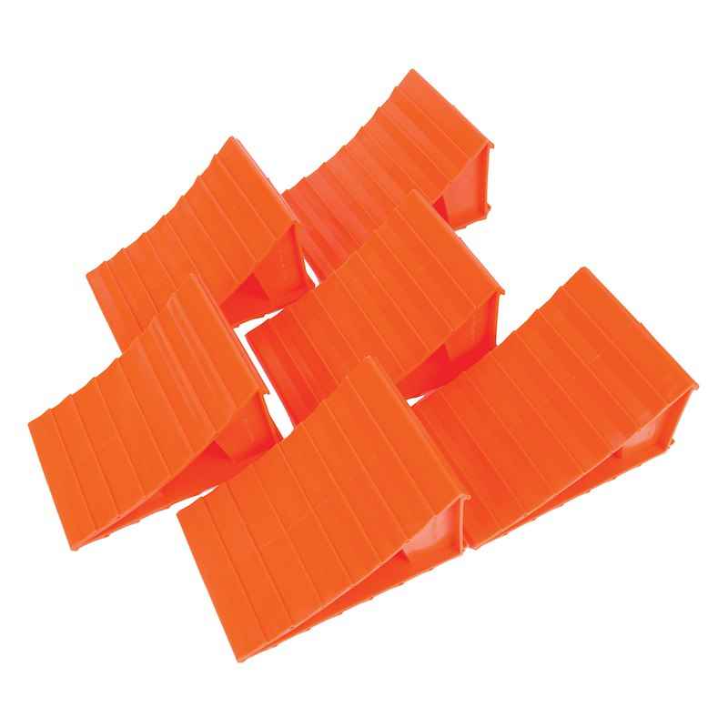 Husky Towing 95036 Wheel Chocks – Bright Orange (Pack of 6)