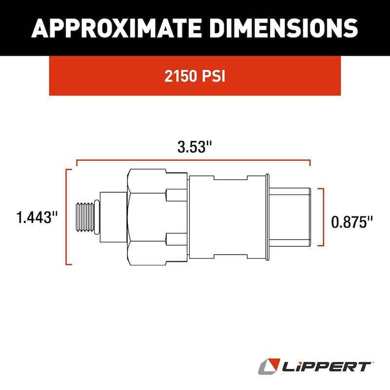 Lippert 142927 Hydraulic Pressure Switch – 2150 PSI Slide Out & Leveling