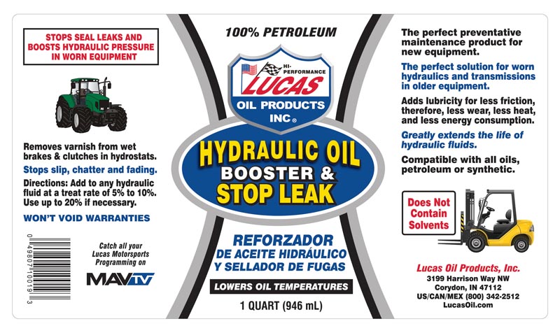 Lucas Oil 10019 Hydraulic Oil Booster and Stop Leak