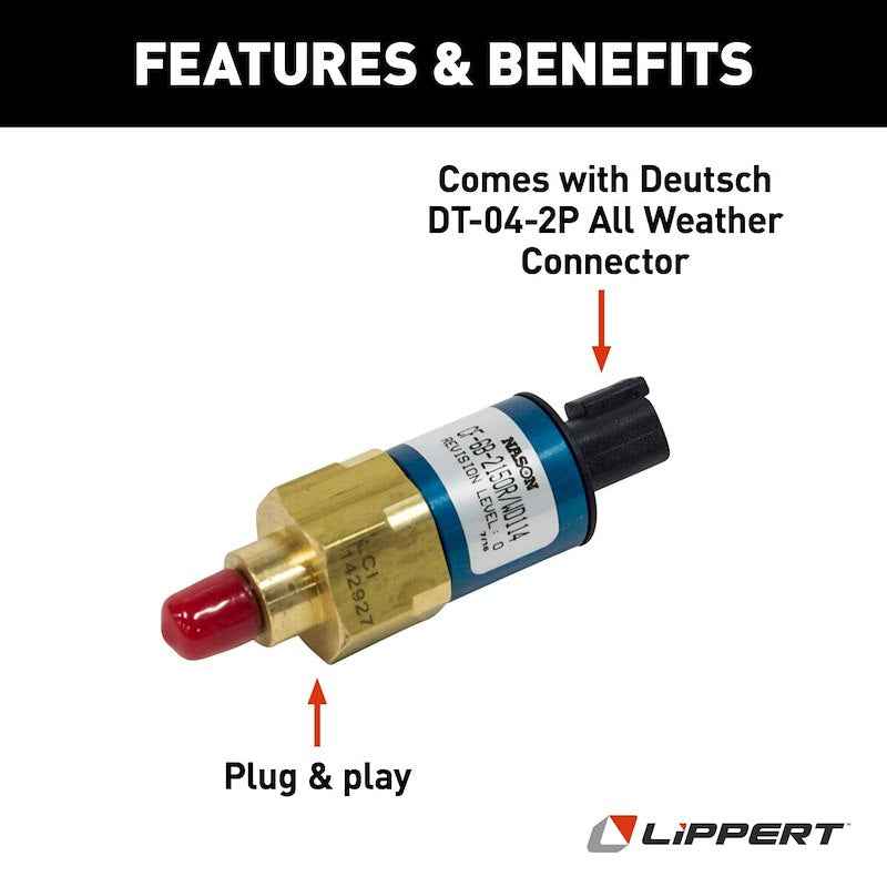 Lippert 142927 Hydraulic Pressure Switch – 2150 PSI Slide Out & Leveling