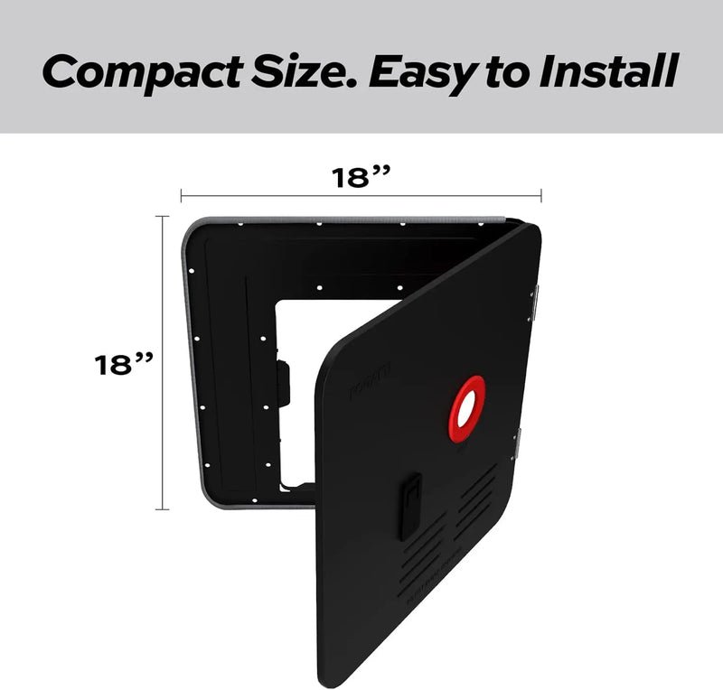 Fogatti FSBDA-1818 Water Heater Access Door Black 18 Inch x 18 Inch
