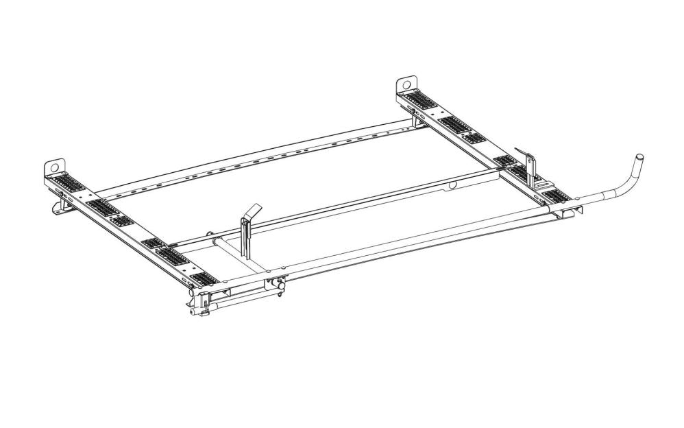 Holman 4A80L Aluminum Clamp And Lock Ladder Rack