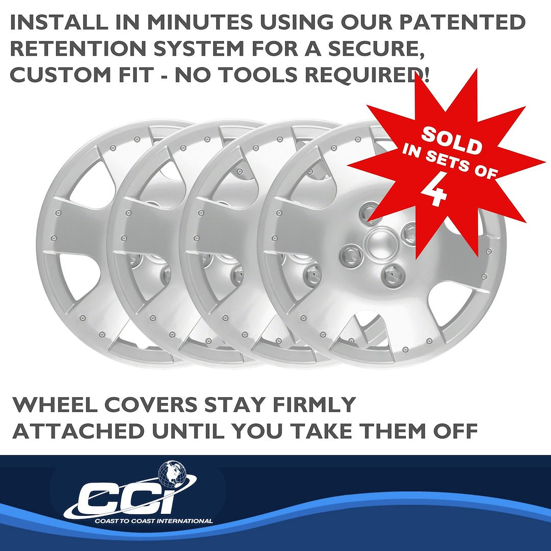 Coast To Coast 19314S Echo 14-Inch Silver Wheel Covers - image 4
