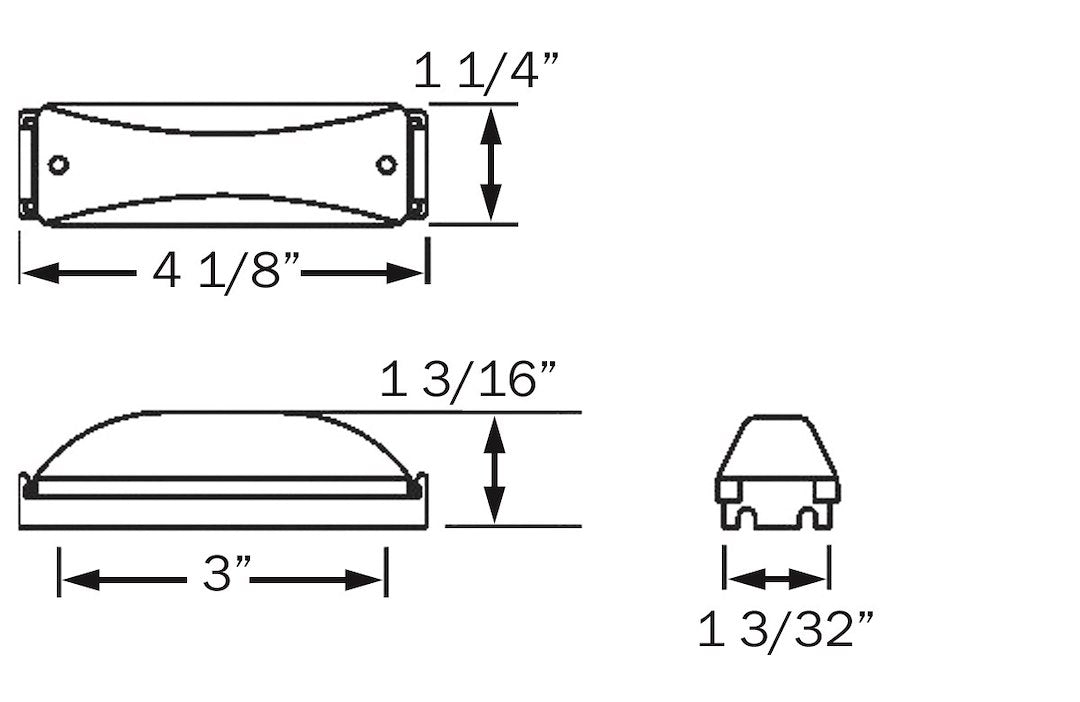 Optronics Trailer Light (Mc67rbp) – Length (In): 4-1/8 Inch