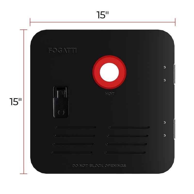 RV Water Heater Access Door – 15" x 15", FSBD-1515/BLACK, Fits Fogatti