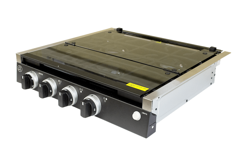 3-Burner Propane Cooktop – Black, Piezo Ignition, Glass Cover 520CT22BL