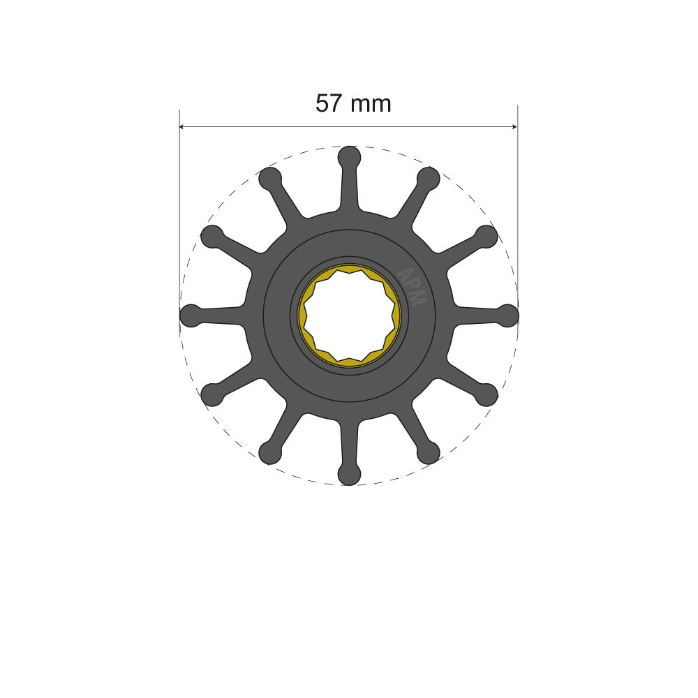 Albin 06-01-014 Water Pump Impeller - image 2