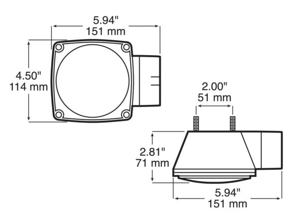 Peterson Mfg. Stud Mount Rear Reflex/ Side Marker/ Side Reflex (V452)