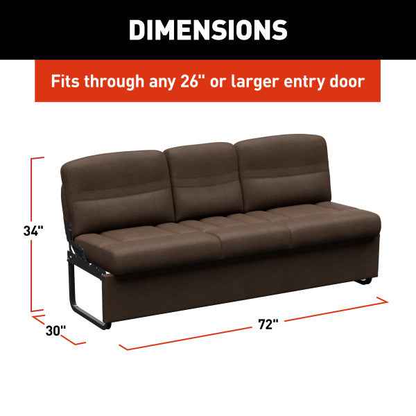 Thomas Payne Jackknife Sleeper Sofa 72 Inch Satula Brown 2024044412