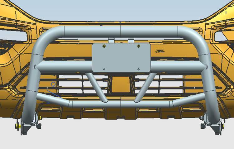 Black Horse Offroad MBT-MR1312 Bull Bar Black Textured 2-1/2 Inch No with skid plate - image 8