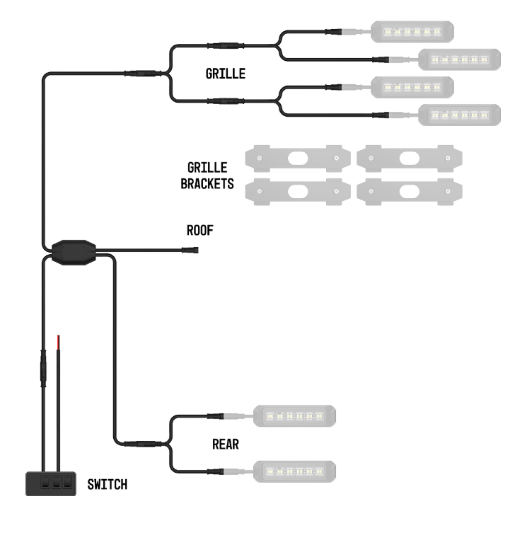 Builtbright Bb8kb06 Warning Light Wiring Harness - image 2
