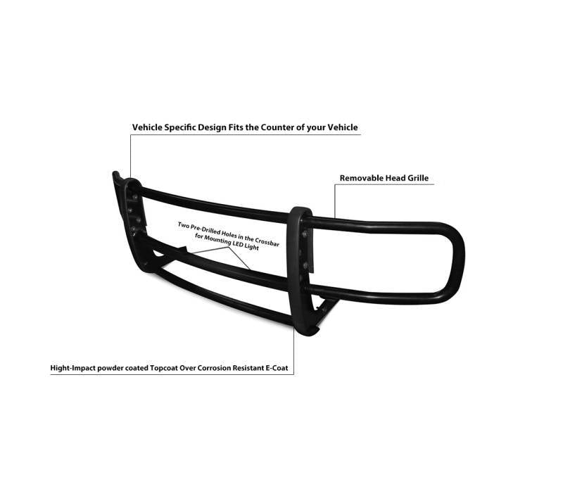 Black Horse Offroad SPARTAN™ Steel Grille Guard 17FT20MA - image 8