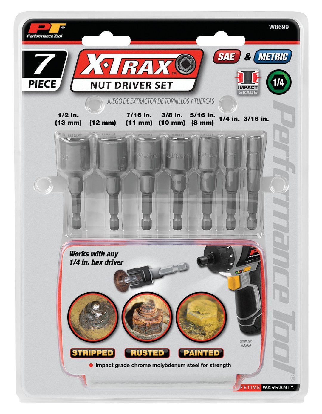 Performance Tool W8699 Nut Driver
