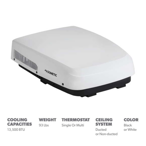 Dometic FreshJet 5 Rooftop RV Air Conditioner 13500 BTU White FJX5457MWHCS