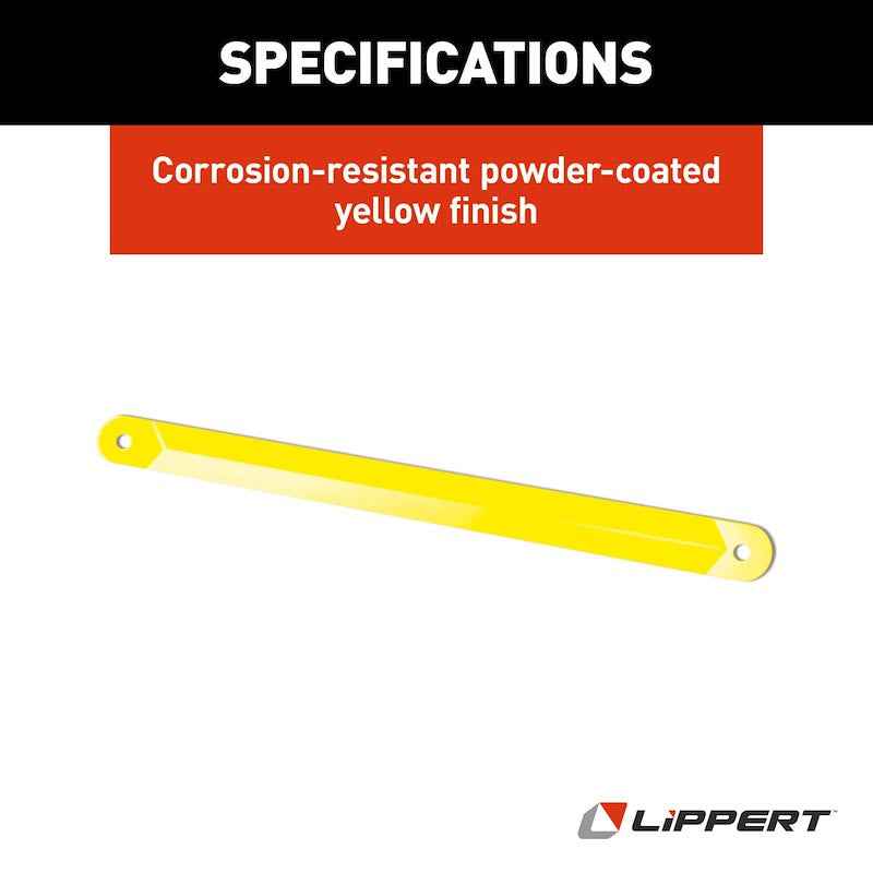 Stabilizer Jack Lock Arm – Frame Mounted Support Arm Yellow Steel