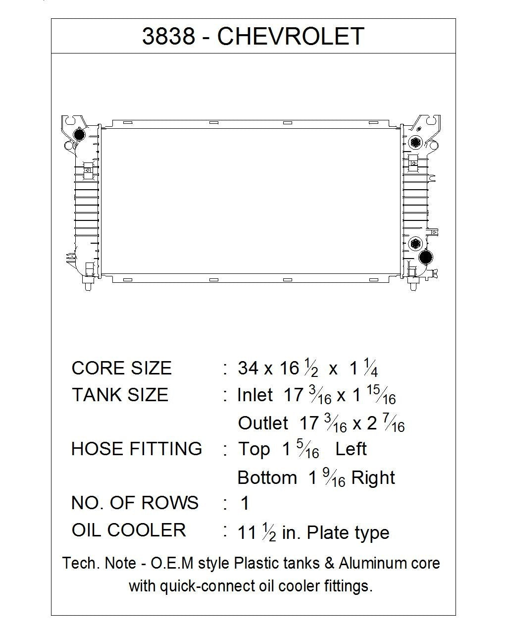 CSF 3838 Escalade 6.2L Crossflow Radiator with Coolers - image 2