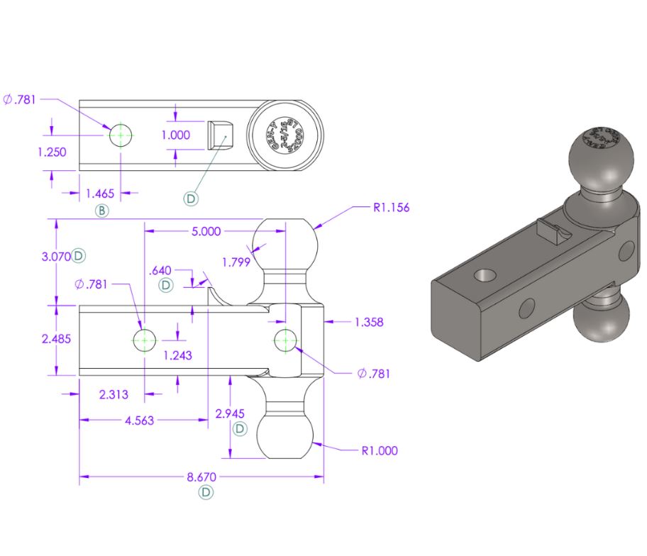 Gen-Y Hitch Gh-0161 Trailer Hitch Ball Mount - image 2