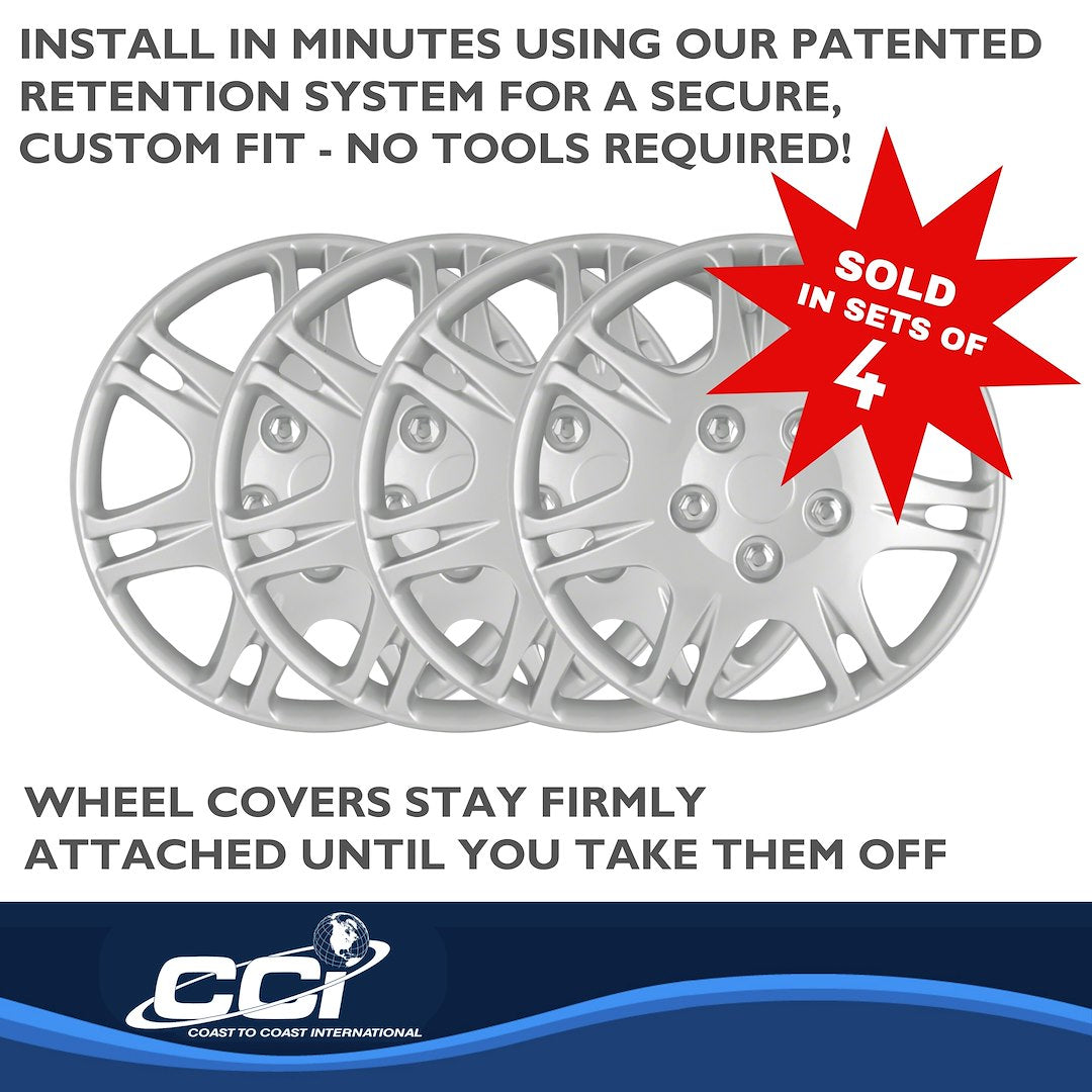 Coast To Coast B881315S Silver Galant Wheel Covers - image 4