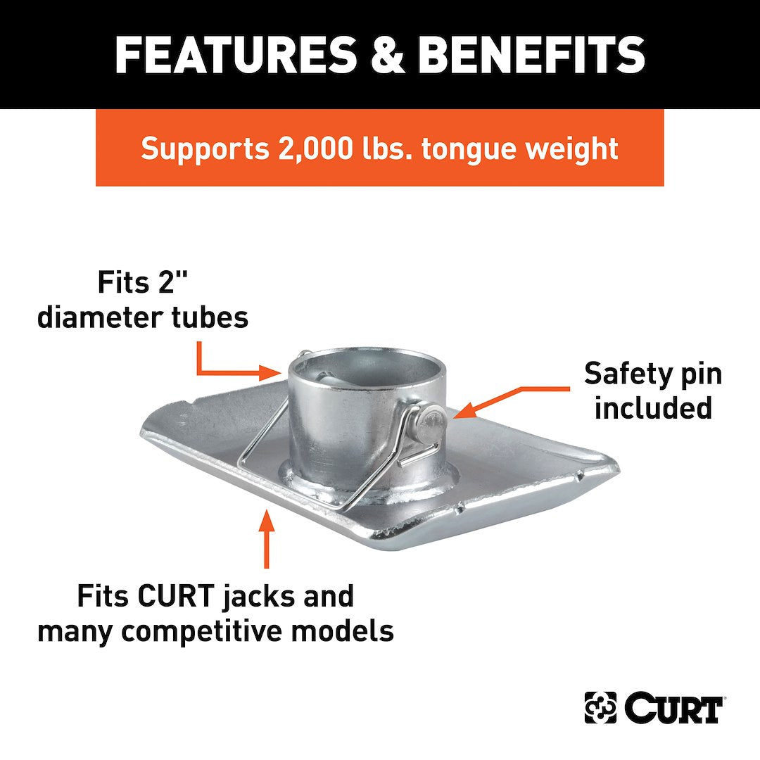 CURT Trailer Tongue Jack Foot Plate (28273)