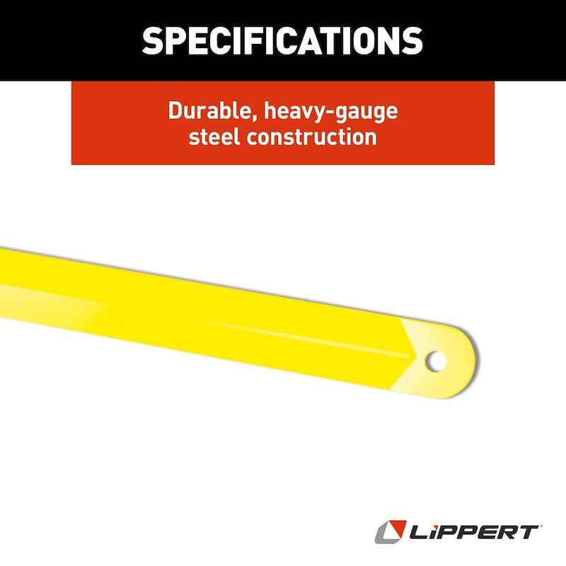 Stabilizer Jack Lock Arm – Frame Mounted Support Arm Yellow Steel